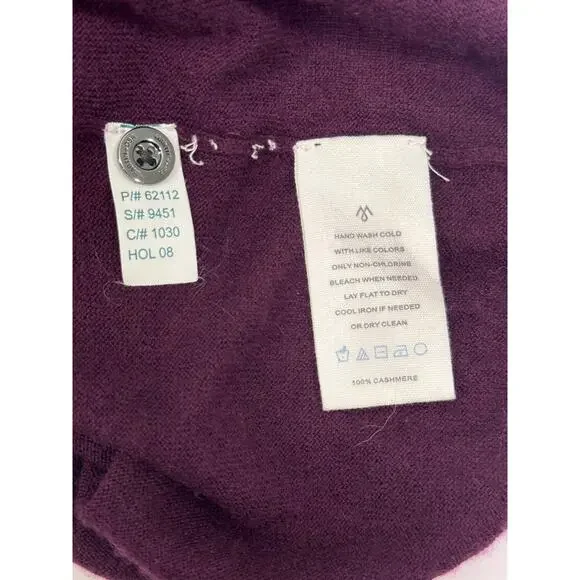 Martin + Osa 100% Cashmere Sweater Warm­tone Striped Cardigan Size M - Picture 9 of 9